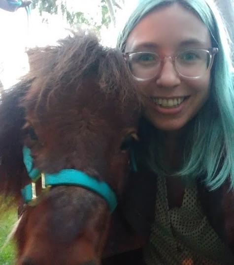 Iris and a mini pony 