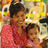 Family chatting about mental health