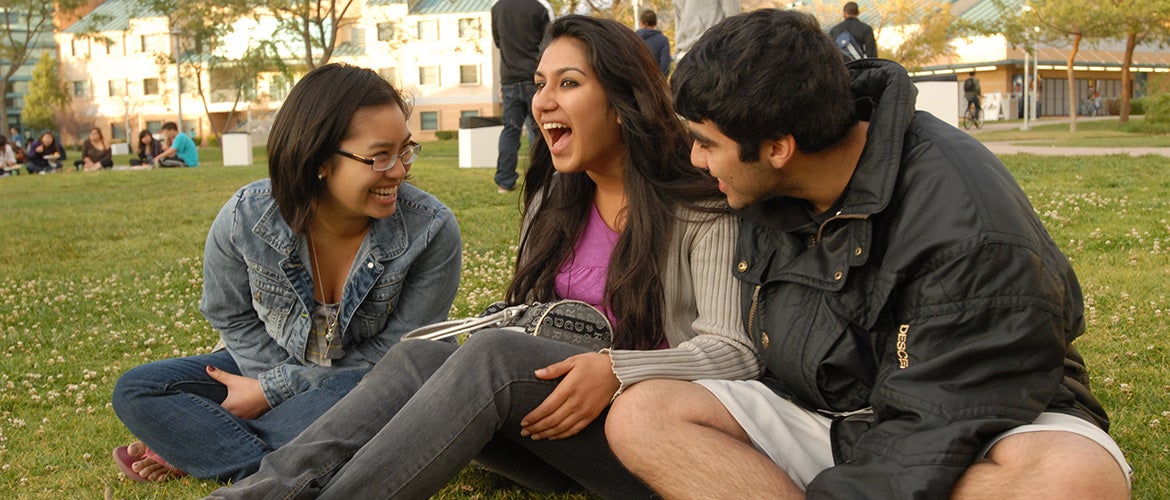 Healthy Students Laughing Together