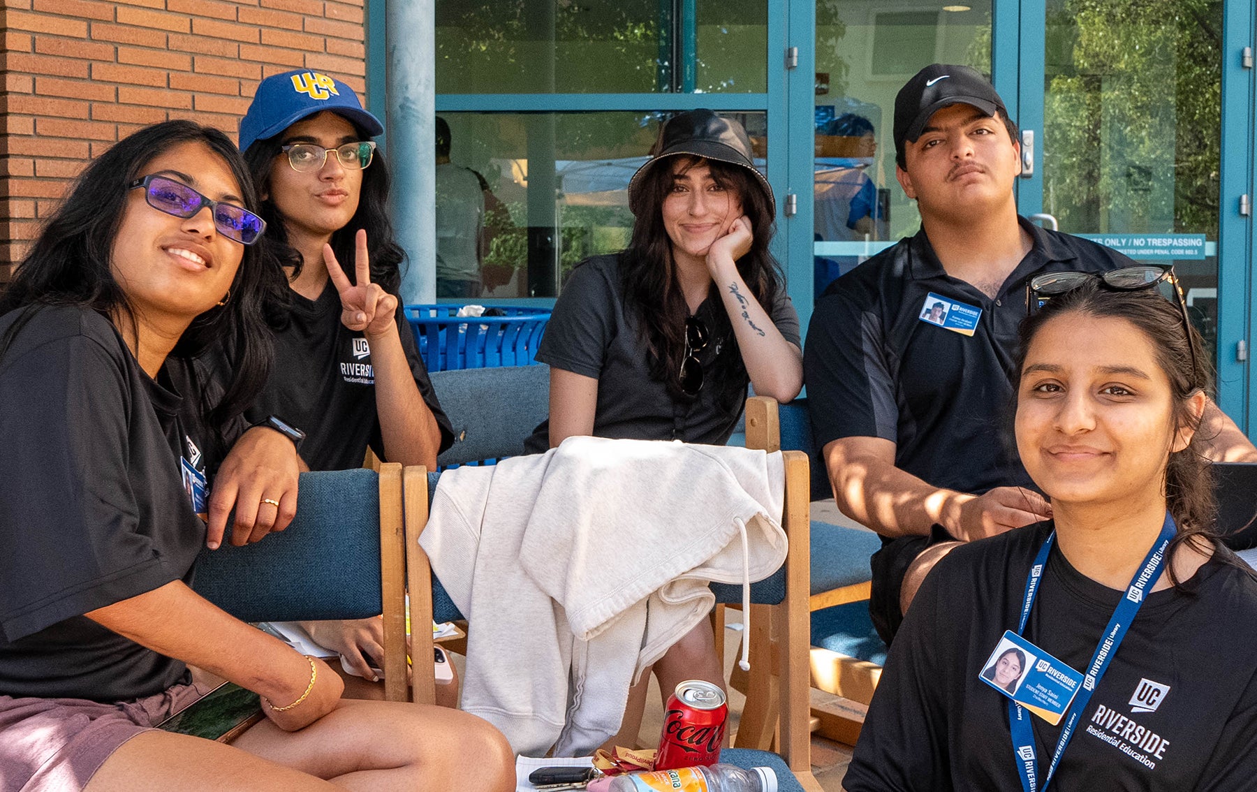 Markaz check-in table with students
