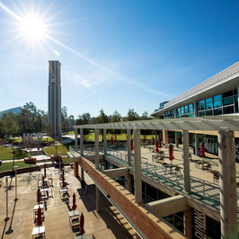 HUB first and second floor outdoor seating