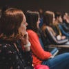 Guests listen to author Rachel Cusk during the Feb. 5 event.