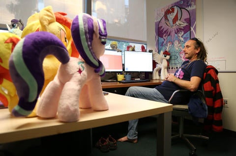 Andrew Ridgwell in his office