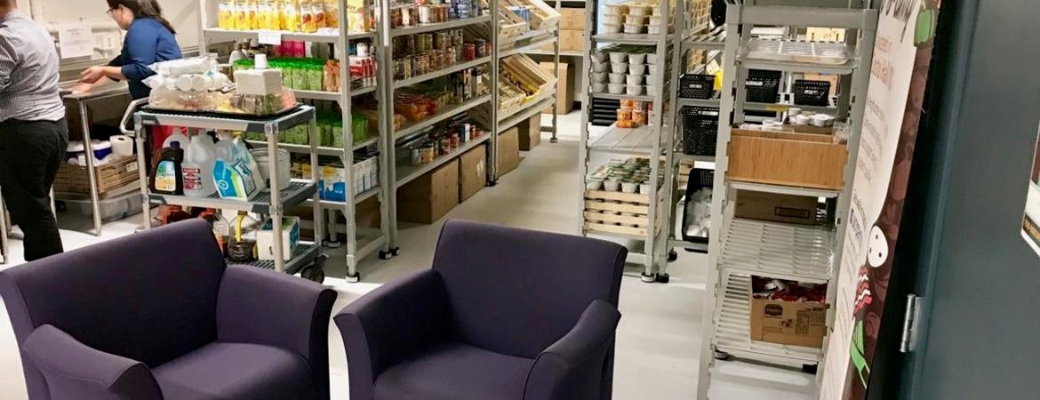 R'Pantry with aisle of food