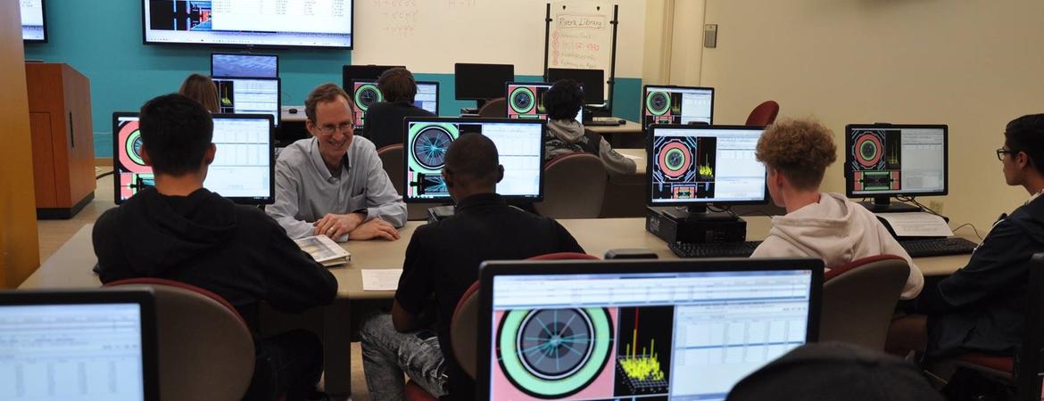 Students in physics class