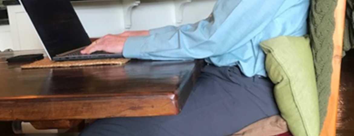 Clyde at home work station