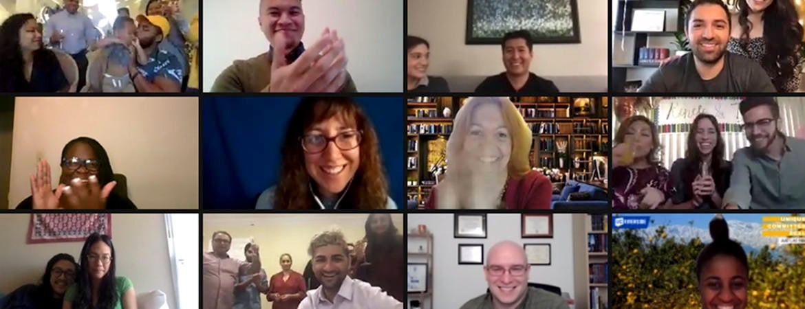 Crowd shot of Zoom call