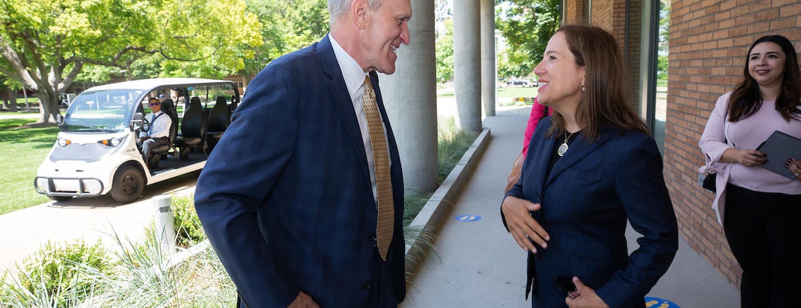 Chancellor Wilcox and Lt. Gov. Eleni Kounalakis