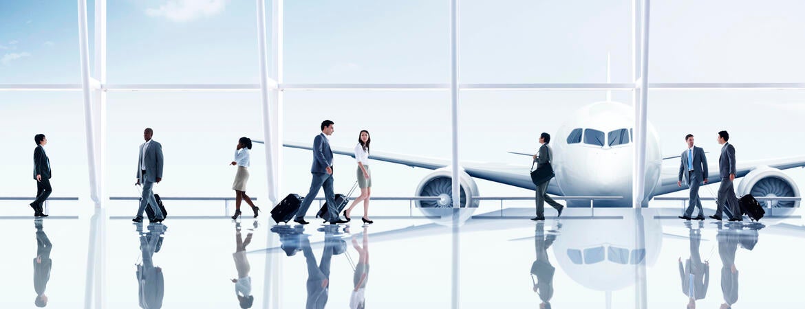 Travelers in airport