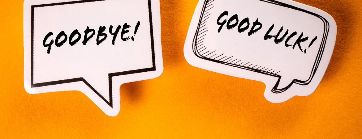 Goodbye and goodluck banner