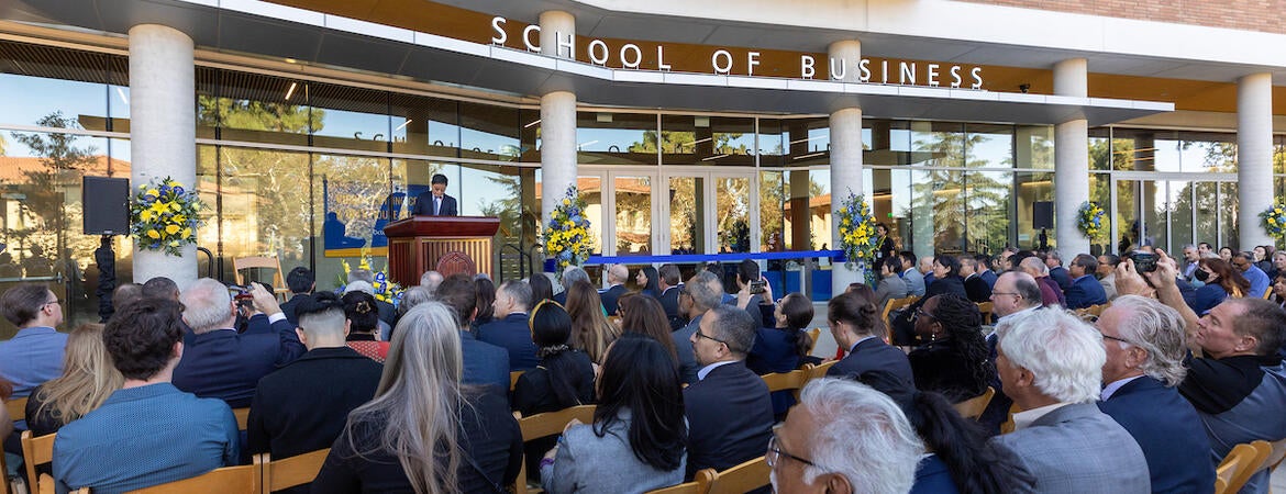 School of Business ribbon-cutting