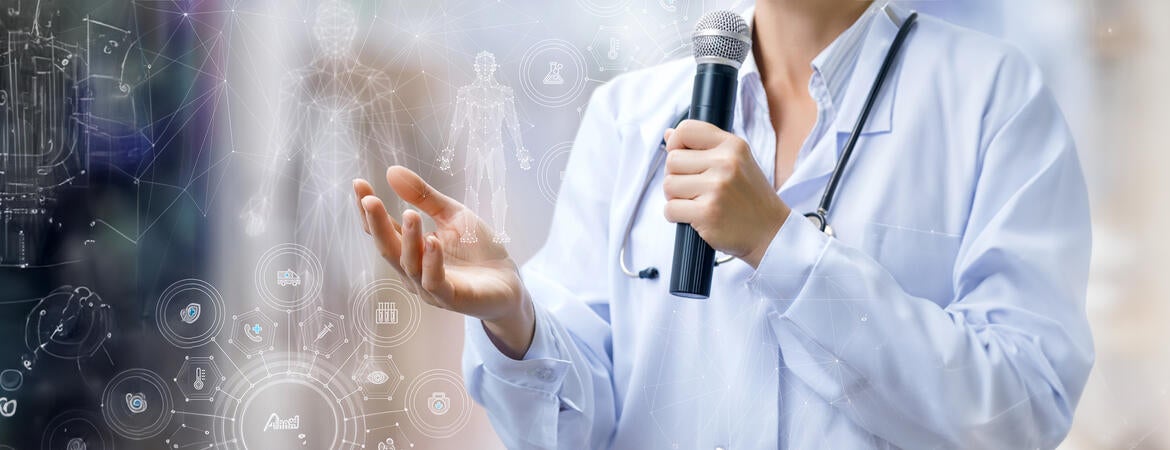 doctor with microphone