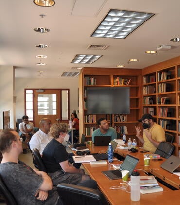 Draft Space writers group in the library