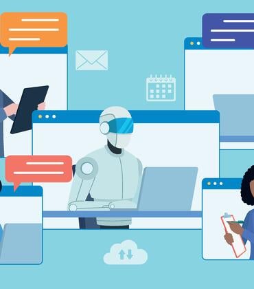 AI bot in meeting illustration