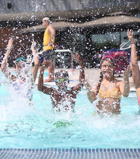 swimming at camp highlander