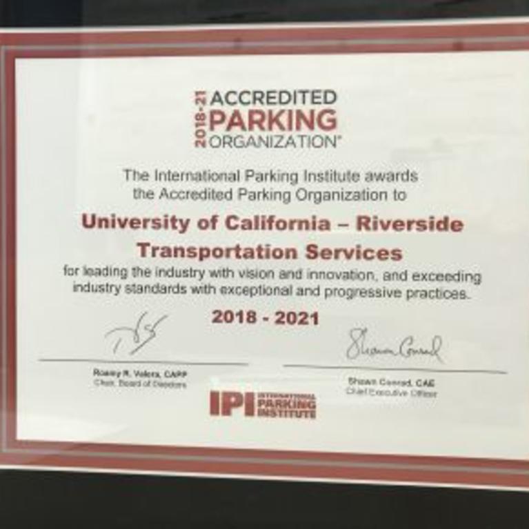 Accreditation certificate