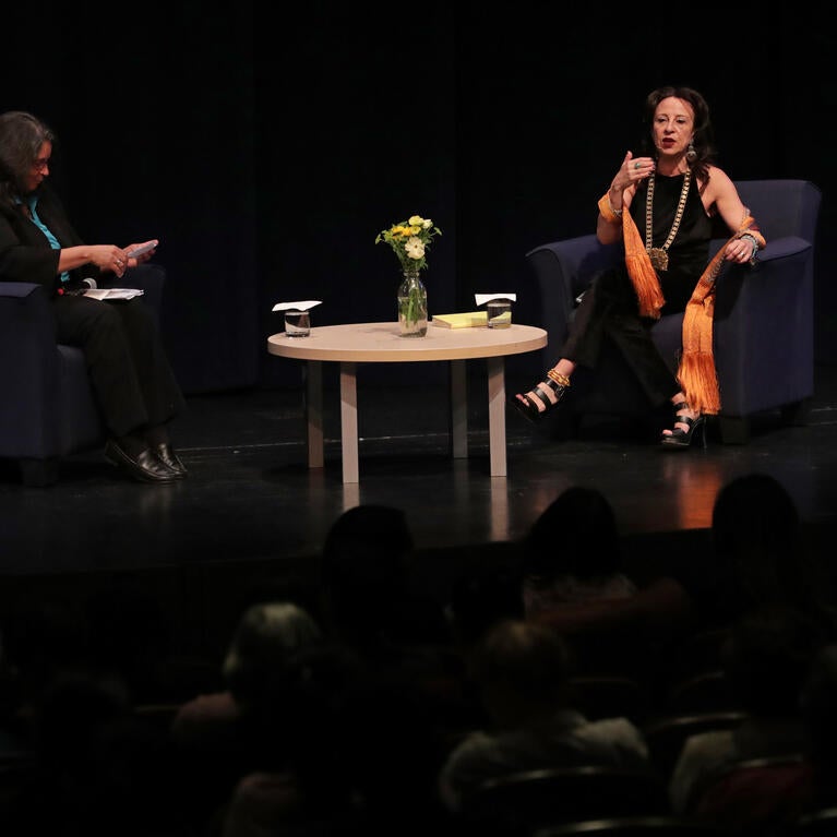 Maria Hinojosa at 50th Hays Press Enterprise Lecture on April 9, 2019. (UCR/Stan Lim)