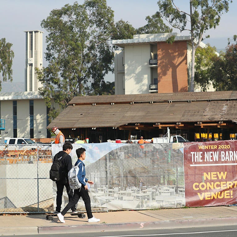 Construction work at the Barn