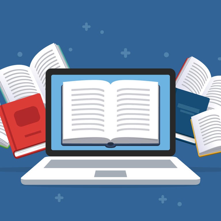 computer screen books