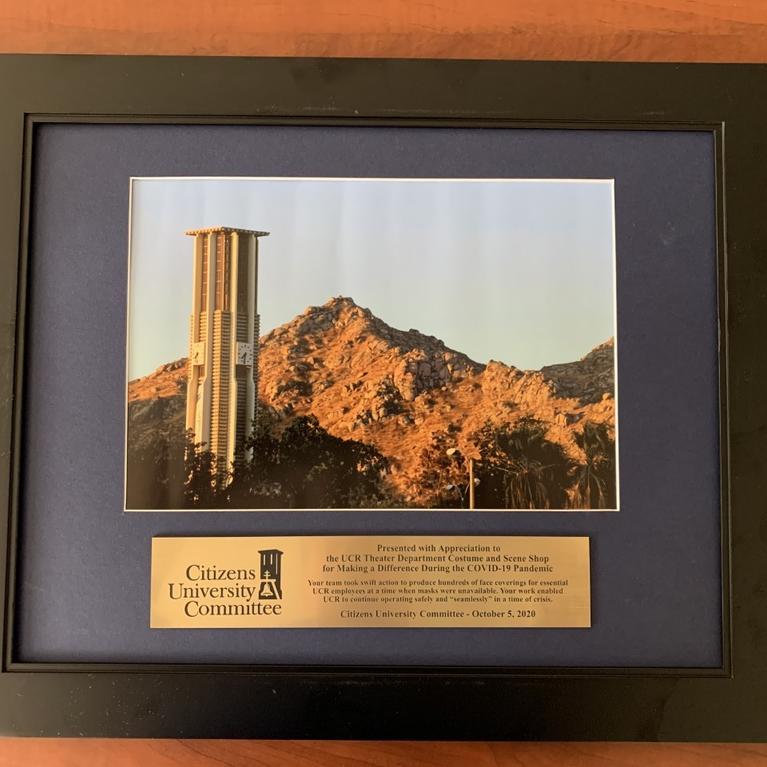 The Citizens University Committee kicked off its fall scholarship fundraiser by recognizing the contributions of six Department of Theatre, Film, and Digital Production staff members. (Photo Courtesy of Jeff Kraus)