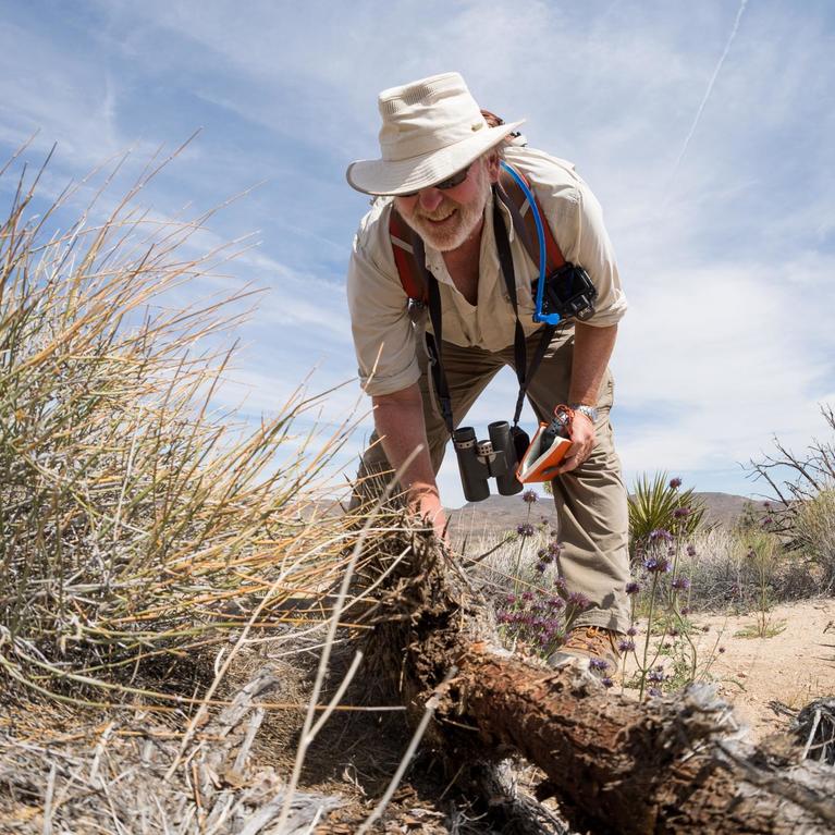 Cameron Barrows in the field