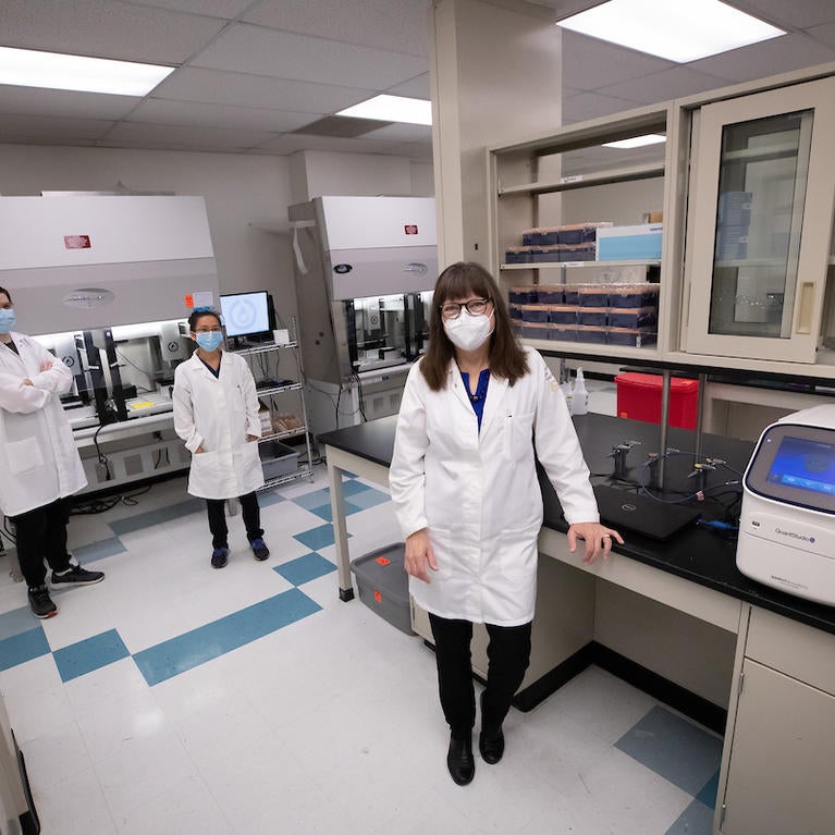 COVID lab at Webber Hall