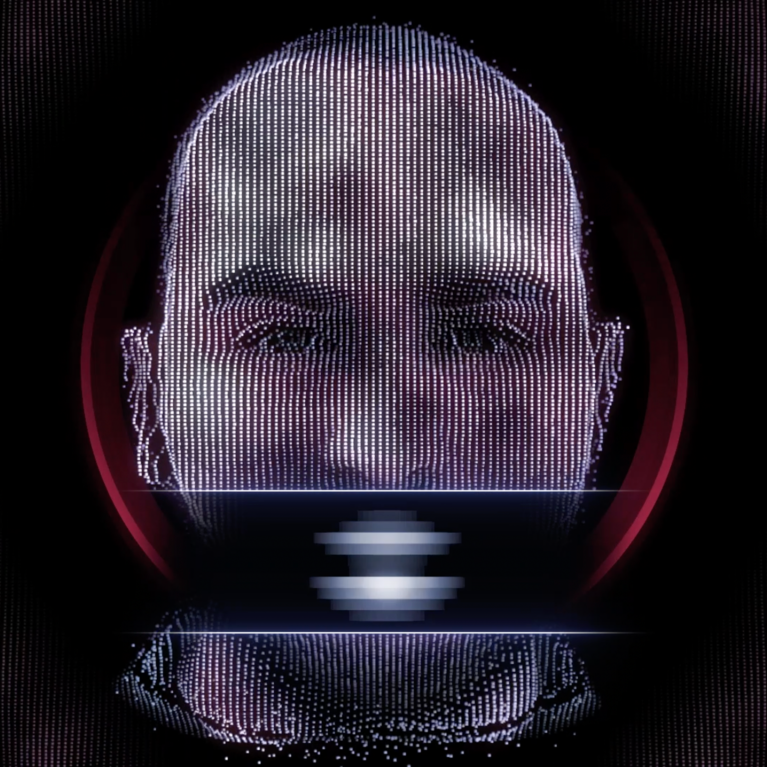 A still of what "Roman" looks like as a video projection on stage. (Photo courtesy of Ian Dicke)