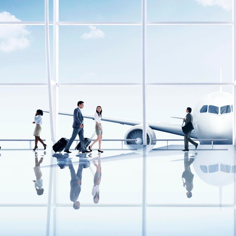 Travelers in airport