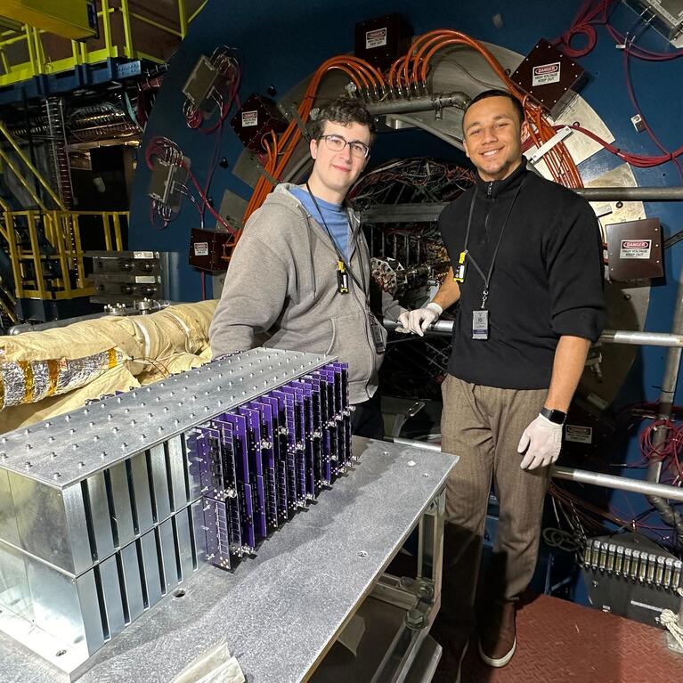 Sean Preins and Peter Carney with prototype