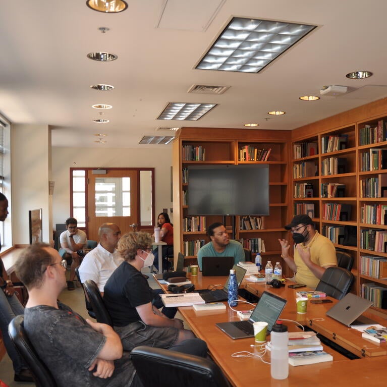 Draft Space writers group in the library