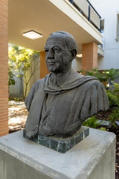 Sproul bust at Sproul Hall