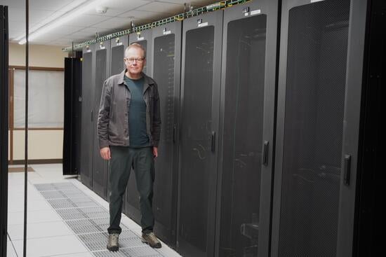 Thomas Girke in the server room.