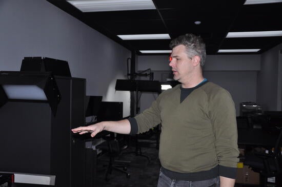 Mark Buchholz at the digitization lab at the library