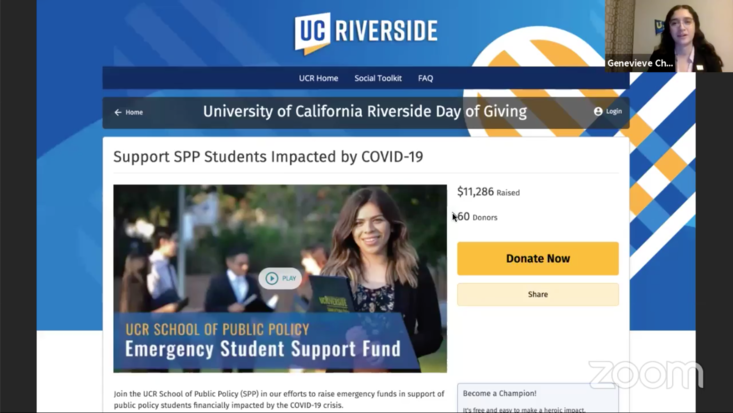 School of Public Policy Giving Tuesday event