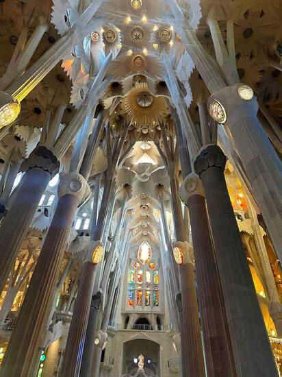 Cathedral arch in Barcelona Spain