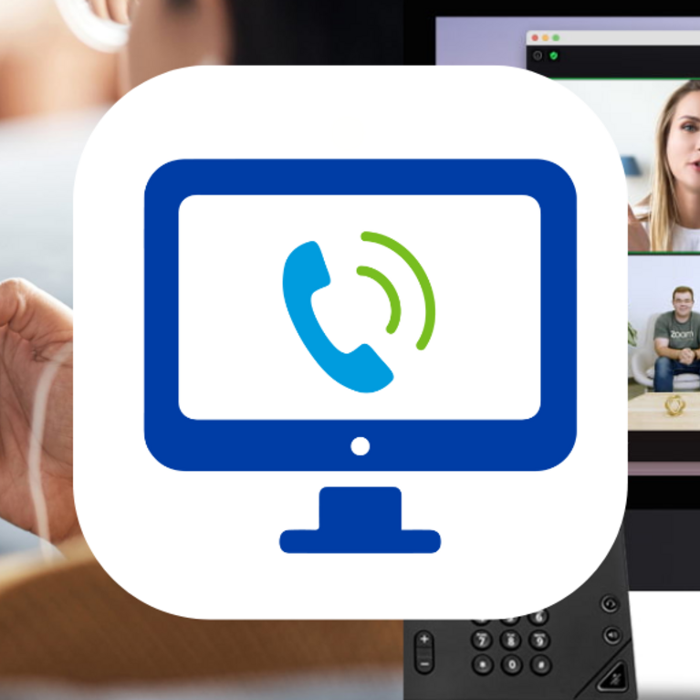 ringing phone inside a computer monitor screen