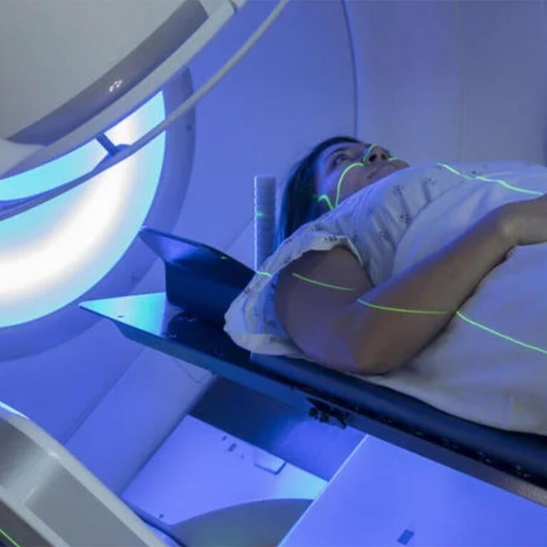 cancer patient receiving treatment