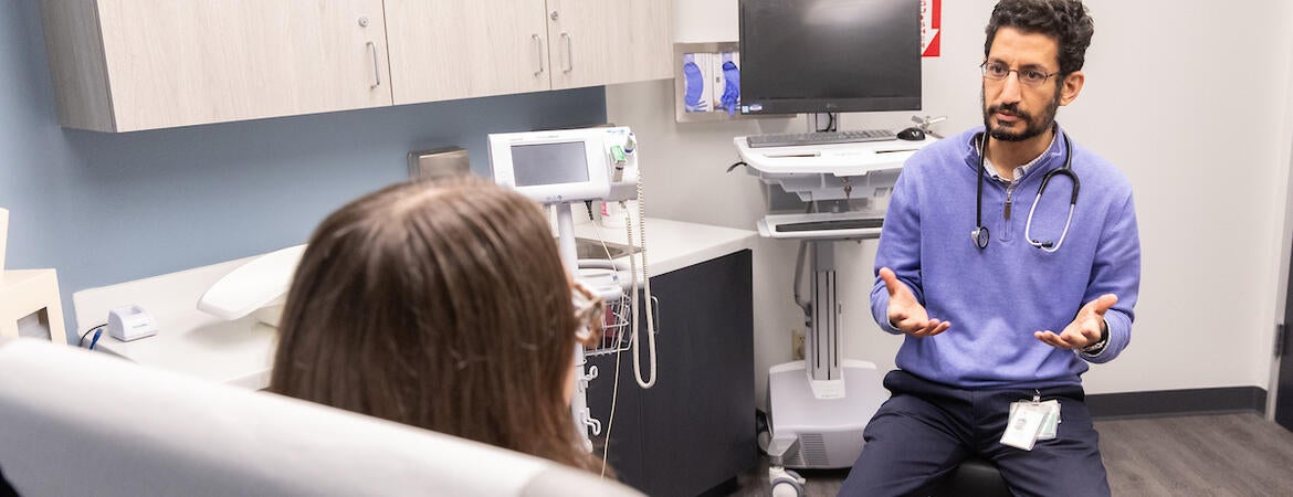 Dr. Bajwa and patient at Hulen Place