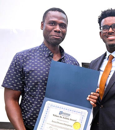 Isaac Owusu-Frimpong and Vladimir Oge