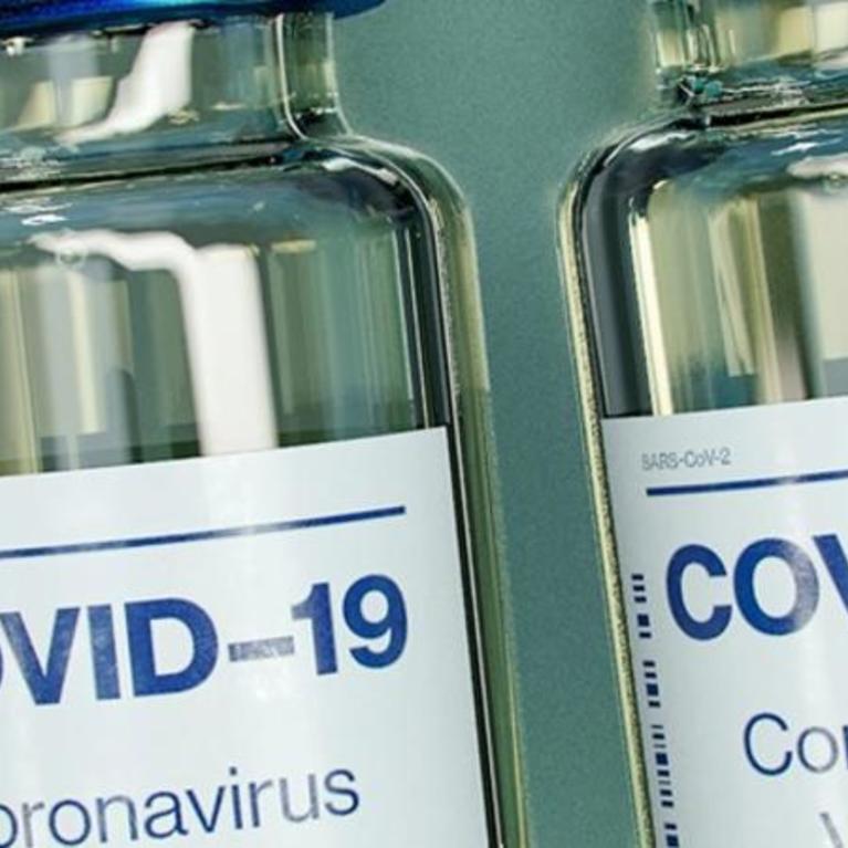 COVID-19 vaccine bottles