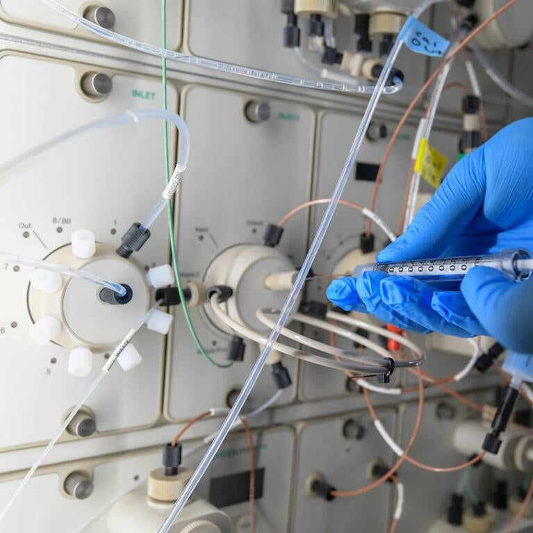 equipment in a biomedical science lab