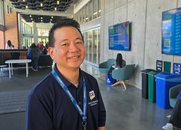 Teraguchi standing in Ed 2 at Open House 2025