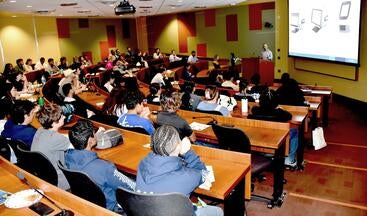 students in the genomics classroom