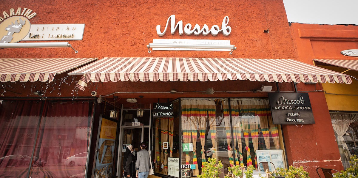 Berhanu Asfaw's restaurant Messob in Little Ethiopia.