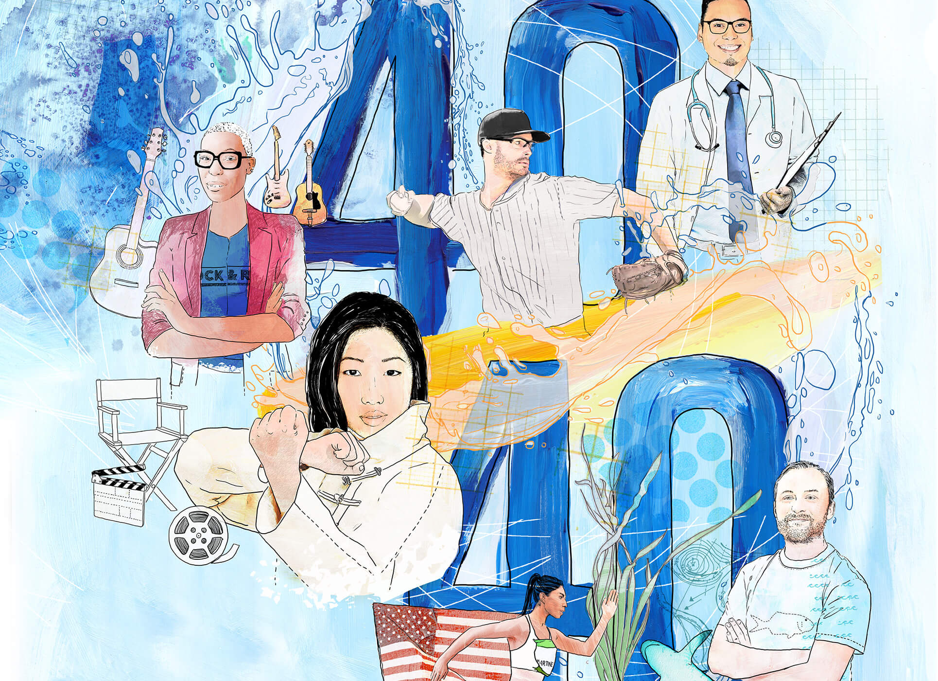40 Under 40 Illustration