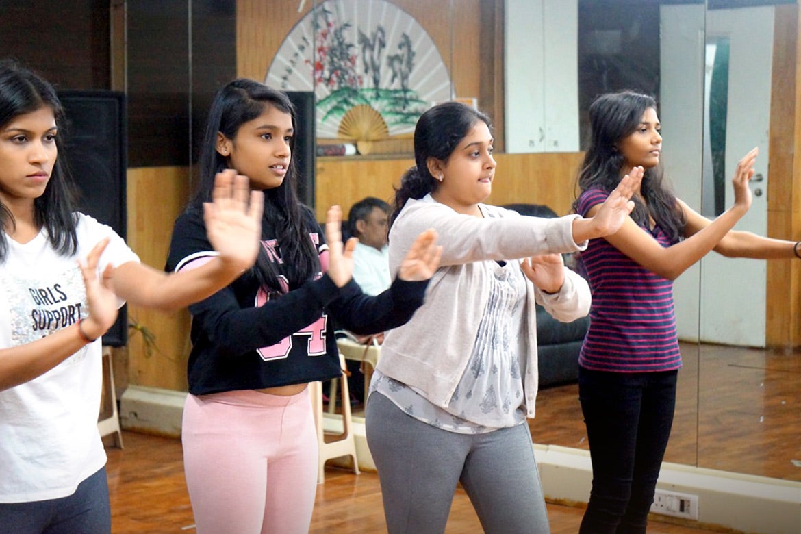 Kapoor classroom with female students