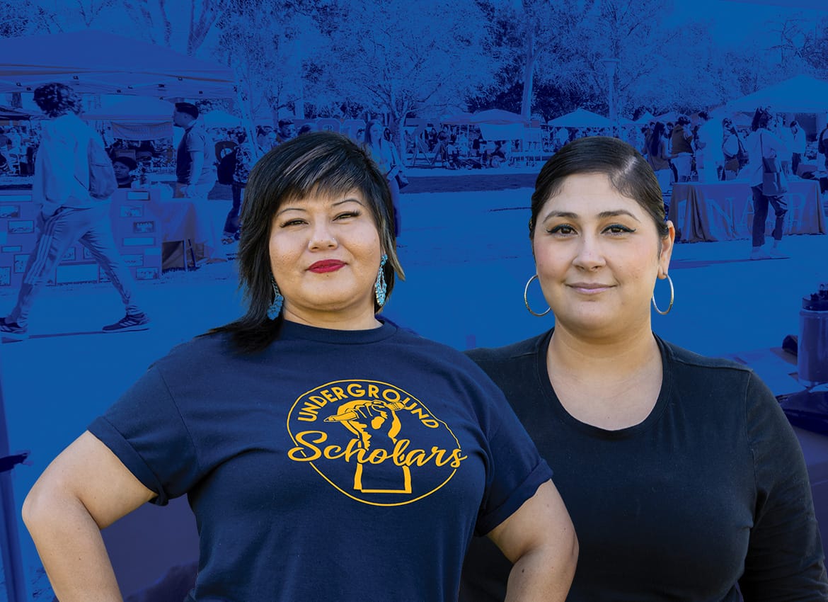 Underground Scholars Creiselda Terpoorten (left) and Amanda Soto