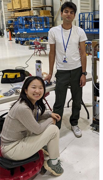 UCR grad students Lintong Cai and Sunandan Mahant