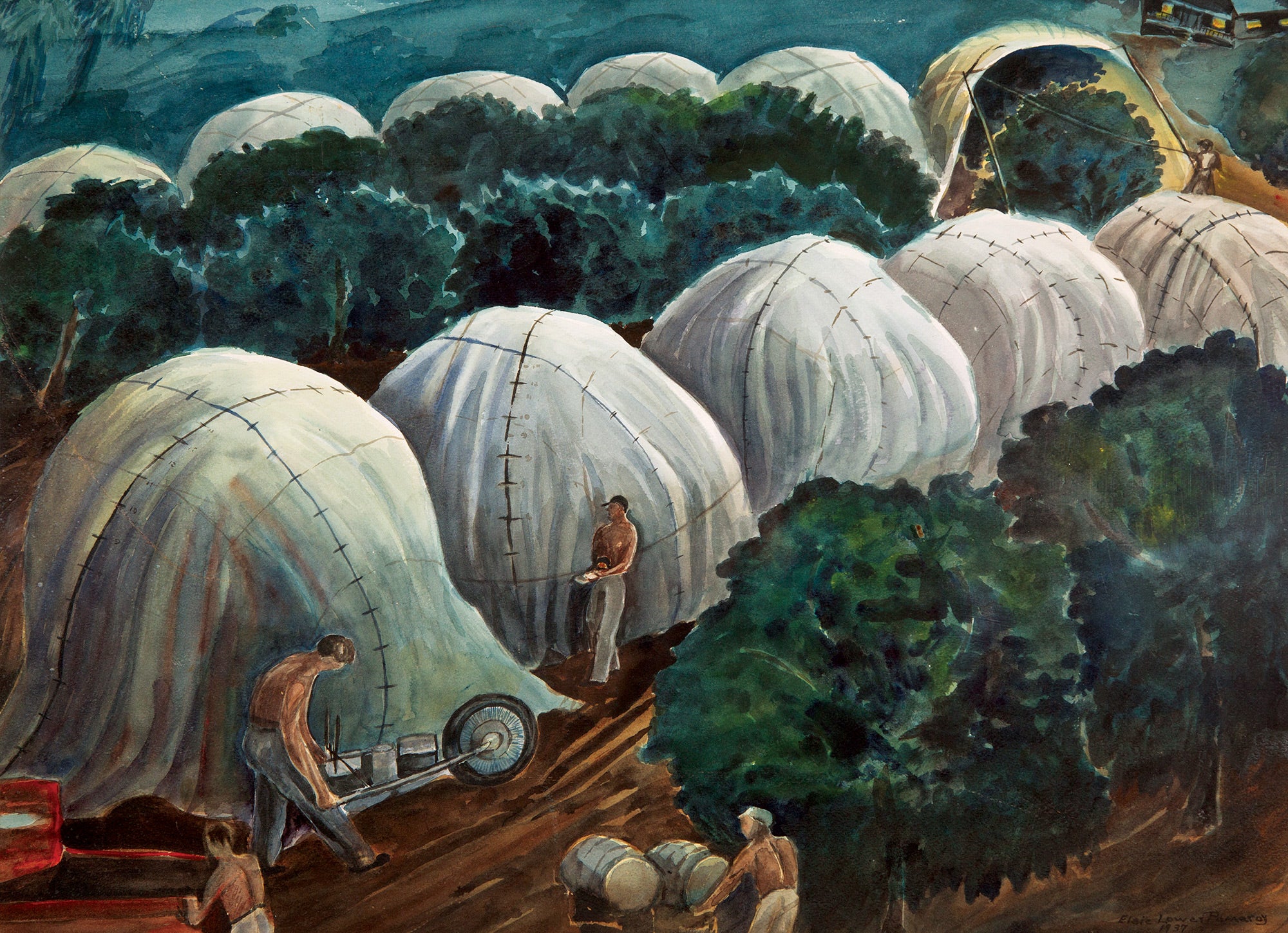 Detail of Pomeroy’s “Battling the Bugs”