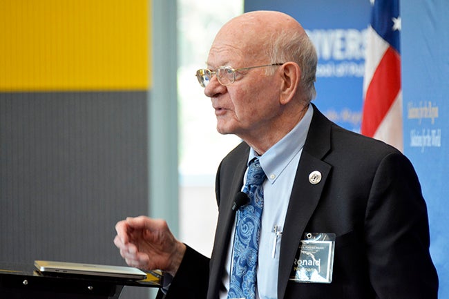 Ronald Neumann speaking at UCR, March 7, 2025.